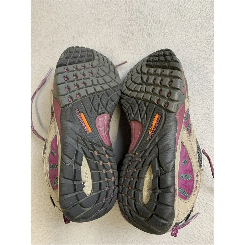 MERRELL Shoes Women's 6.5 Select‎ Dry Gray Purple Laces Air Cushion Select Grip